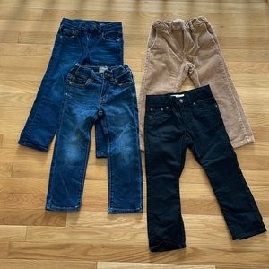Bundle of 4T boy pants - jeans, curduroy